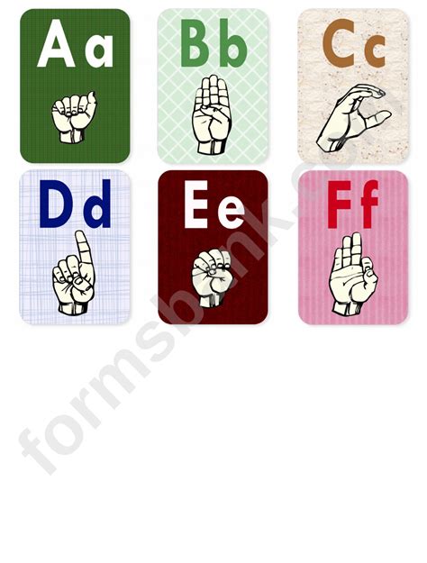 Sign Language Alphabet Chart Printable Pdf Download