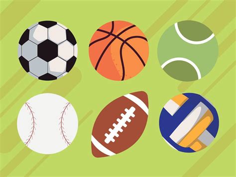 Icons Set Sports Balls 11143765 Vector Art At Vecteezy