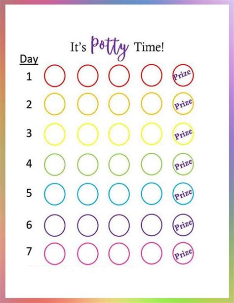 Printable Potty Chart For Preschool Free Printable Charts