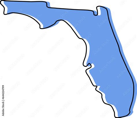 Florida Map Florida Outline Vector Stock Vector Adobe Stock