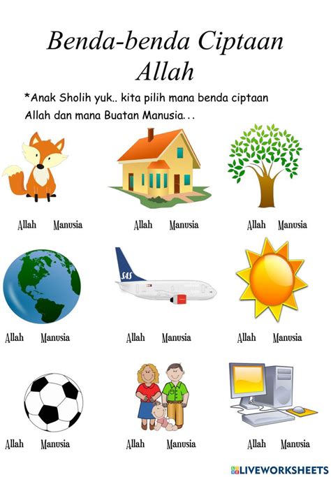 Rukun Iman Interactive Exercise For Prasekolah Artofit