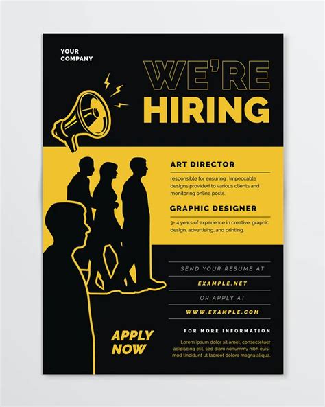 We Are Hiring Flyer Template Ai Psd Poster Design Layout Graphic