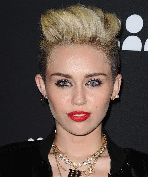 Miley cyrus has proven she's got chops when it comes to singing, acting and twerking. Miley Cyrus Short Straight Casual Undercut Hairstyle ...