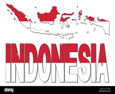 Indonesia Flag Map Stock Vector Images Alamy