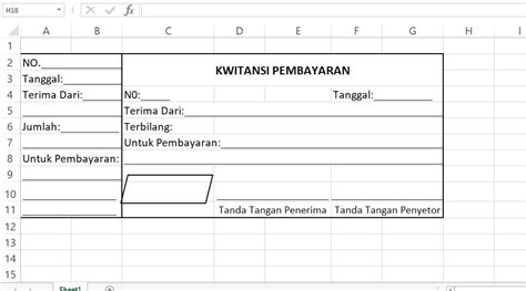 Membuat Kwitansi Sederhana Dengan Terbilang Otomatis Di Excel Imagesee