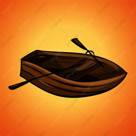 Wood Boat Vector Hd Png Images Wood Boat Icon Cartoon Vector