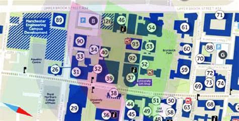 Campus Map The Map Of The Campus Of The University Of Manchester