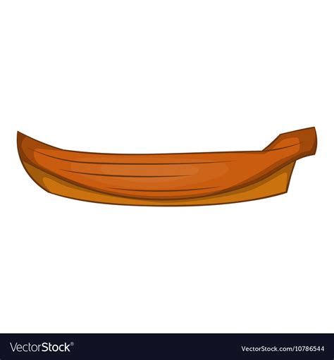 Wooden Boat Icon Cartoon Style Royalty Free Vector Image