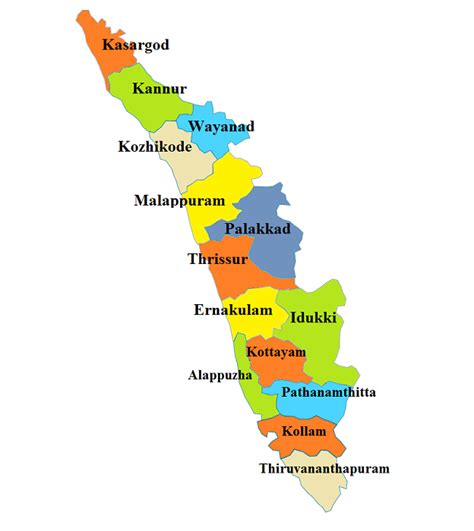 Kerala District Map Hd My Maps