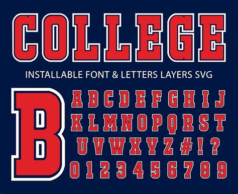 College Font Varsity Font Sport Font Football Font Baseball Font Soccer