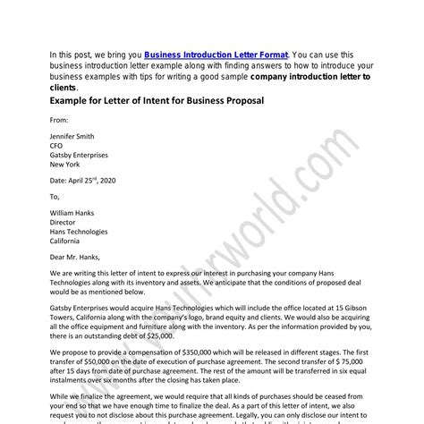 Letter Of Intent For Business Proposaldocx Docdroid