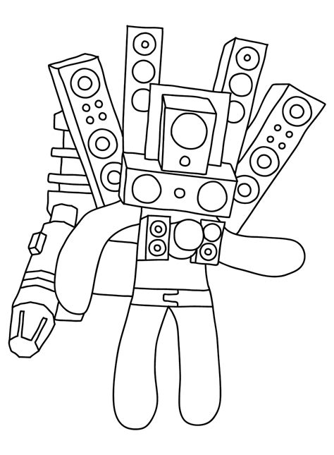 Titan Speakerman Coloring Pages To Print Free Printable Coloring Pages