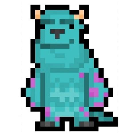 Items Similar To Monsters Inc Pixel Art Posters On Etsy