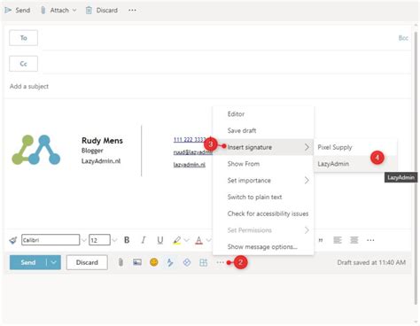 How To Change Email Signature In Outlook — Lazyadmin