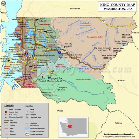 King County Map Washington