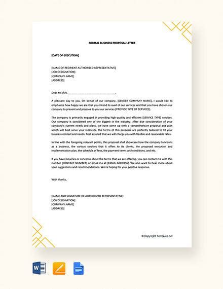 Free 40 Business Proposal Letter Templates In Pdf Ms Word Pages