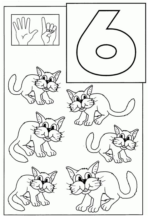 Number 6 Coloring Page Coloring Home