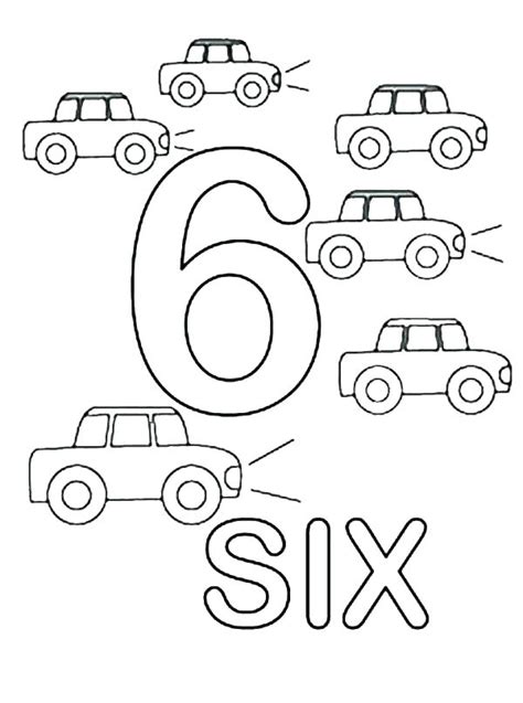 Free Printable Number 6 Coloring Pages Coloring Pages