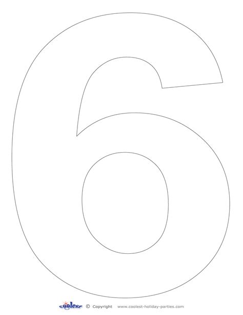 4 Best Images Of Free Printable Number 6 Printable Number 6 Template