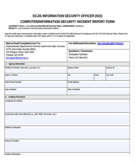 42 Free Incident Report Templates Pdf Word Free And Premium Templates