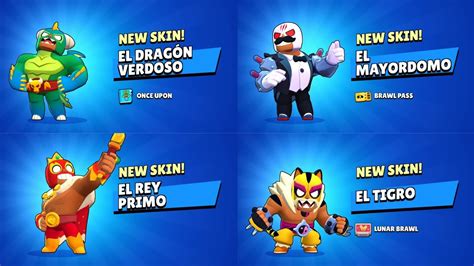 ALL EL PRIMO SKINS UNLOCK ANIMATION Brawl Stars YouTube