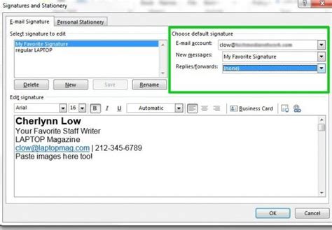 How To Create An Email Signature In Microsoft Outlook 2013 Tips And