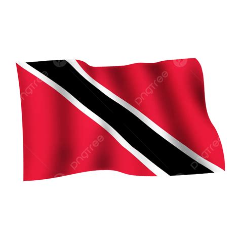 Trinidad And Tobago Waving A Flag On Transparent Background Trinidad