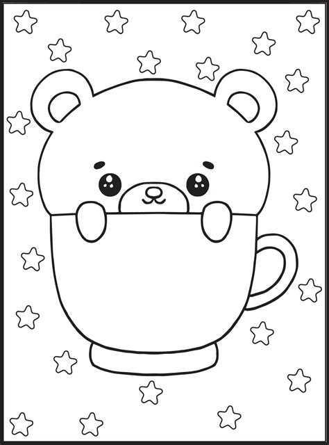 Dibujos Kawaii Para Colorear Para Niños 17264392 Vector En Vecteezy