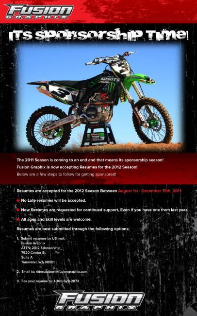 Achieveressays.com is the one place where you find help for all types of assignments. Fusion Graphix Accepting Resumes for 2012 Season - Racer X ...