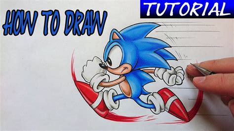 How To Draw Sonic The Hedgehog Easy Tutorial Youtube