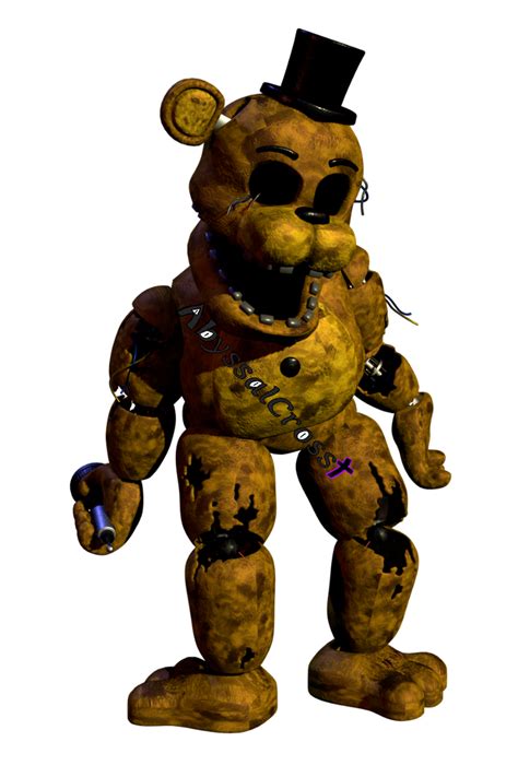 Transparent Fnaf Withered Withered Golden Freddy Model Clipart Images