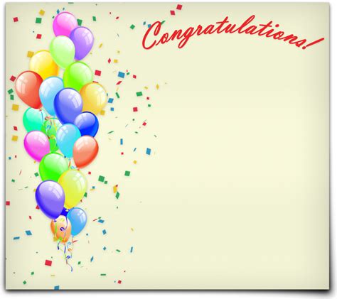 Congratulations Template Card