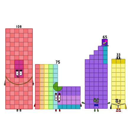 Numberblocks 108 75 65 And 33 By Jeanpaulfelix On Deviantart