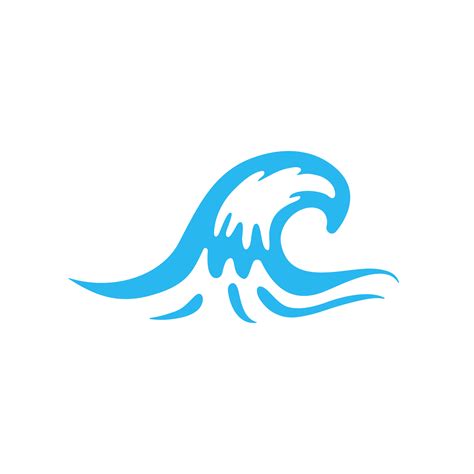 Blue Water Wave Line Icon In The Sea 14622877 Png