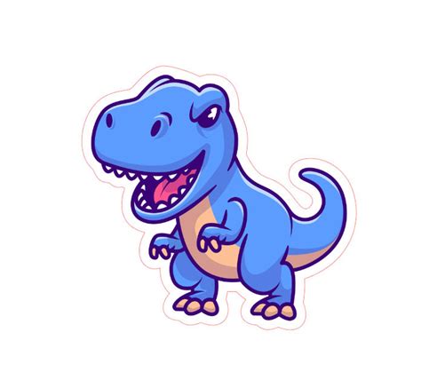 Dinosaur Clipart Cute Dinosaurs Vector Kawaii T Rex Volcano Etsy Italia