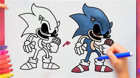 How To Draw Sonic Exe Fnf Friday Night Funkin Çocuk Gelişimi Çocuk