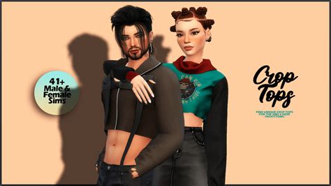 41 Unique Crop Tops Cc For Male And Female Sims In Ts4 — Snootysims