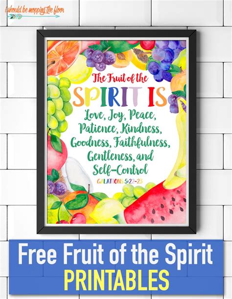 Fruit Of The Spirit Printables