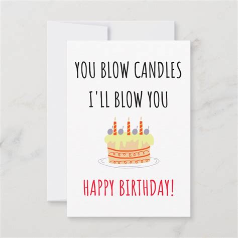 Funny Naughty Happy Birthday Card For Him Men Zazzle