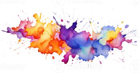 Colorful Ink Splash On Transparent Background Png