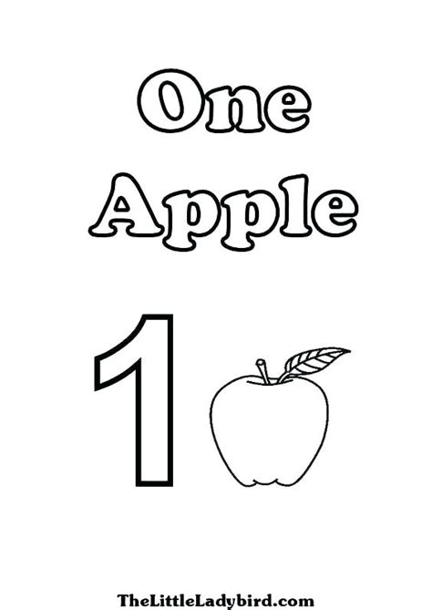 Number 1 Coloring Pages For Preschoolers At Free