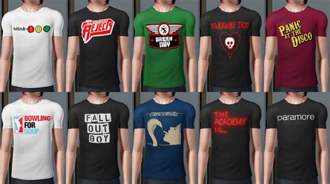 Mod The Sims Rock Band T Shirts For Yaadult Males And Females Row 4