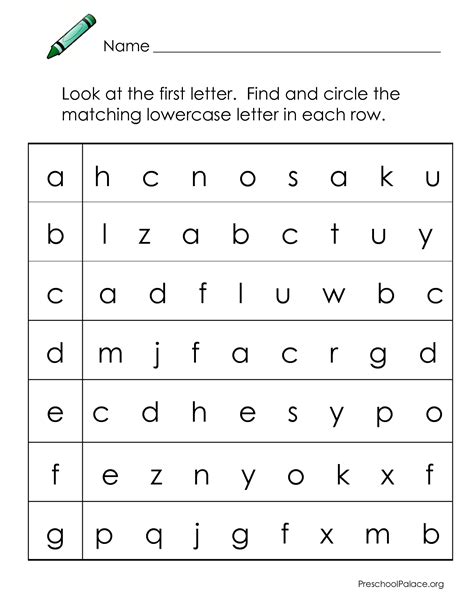 Alphabet Worksheets For Kindergarten