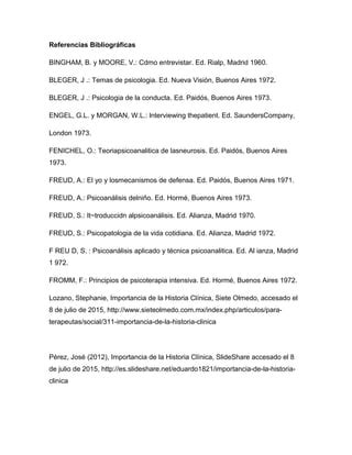 HISTORIA CLINICA Y ENTREVISTA PDF