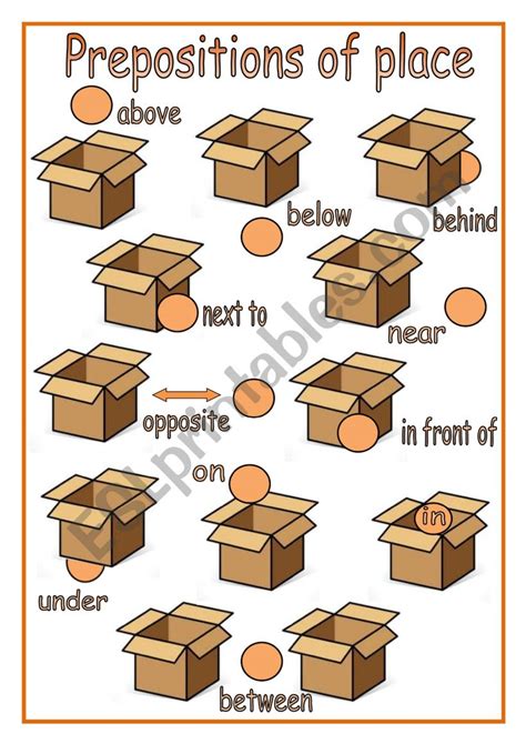 Prepositions Of Place ESL Worksheet By Alyona C