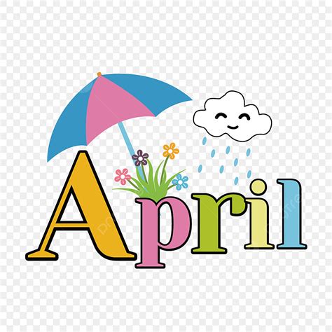 April Banner Clip Art