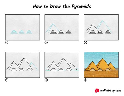 How To Draw The Pyramids Helloartsy