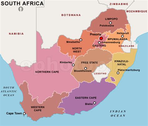 South Africa Provinces Map South Africa Map Africa