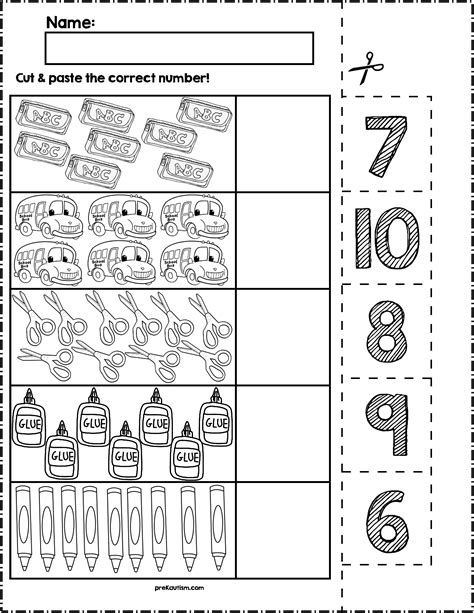 Find Number 6 Worksheets