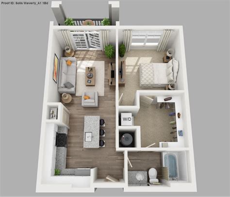 See more ideas about apartment layout, small apartments, apartment floor plans. Image result for 1 bedroom 3d floor plan | Small apartment ...